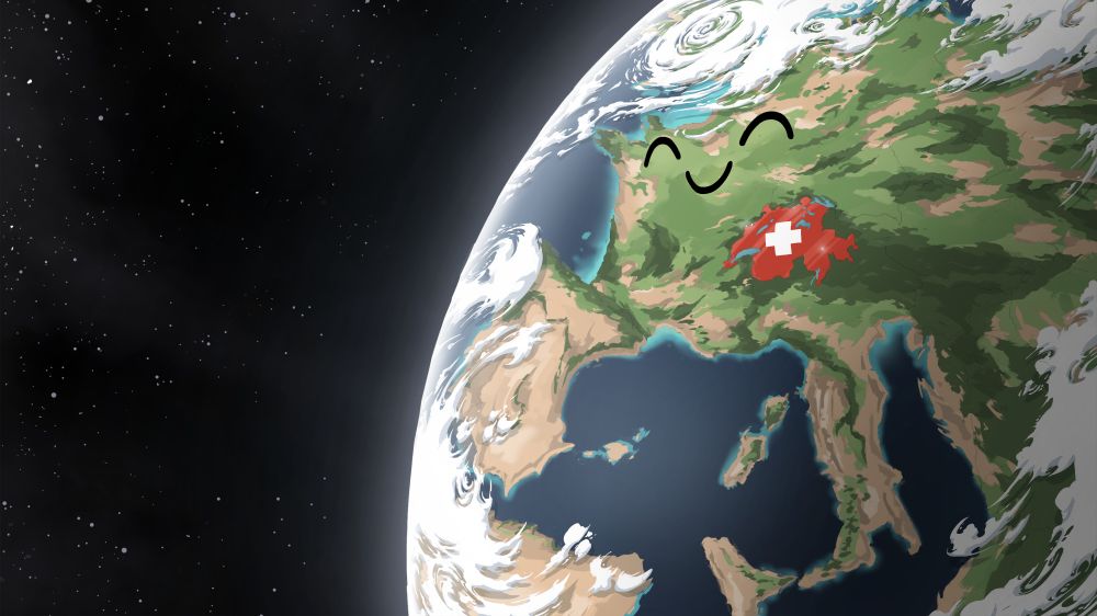 Glückliche Illustration der Erde.