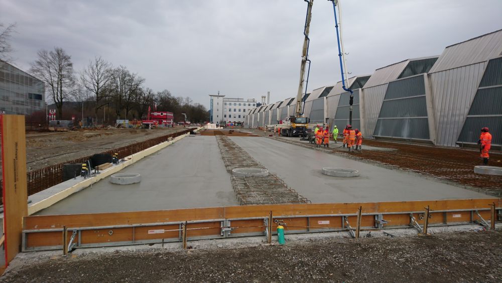 Das Tramdepot Bern wird mit dem ersten zirkulären Beton der Schweiz gebaut.